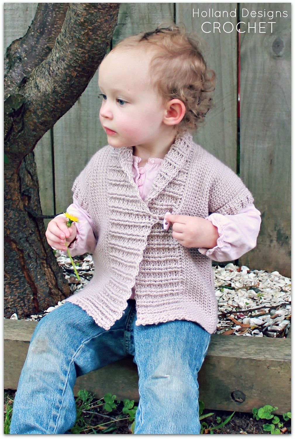 Download Now - CROCHET PATTERN Shawl Collared Cardigan - Sizes 0-12 years - Pattern PDF