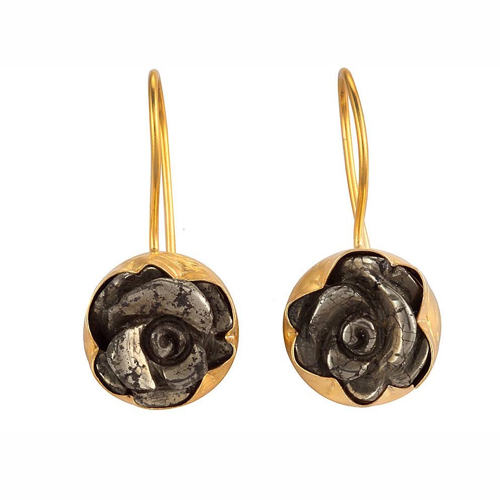 Golden Rose Earrings