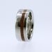 Custom Made Titanium Ring with Blood Wood Inlay