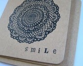 Smile Doily Coasters, 4pk Gift Set / Drink Coaster