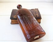 antique bottle. Warner's Safe Kidney and Liver Cure. Deep amber mod blown remedy bottle. Victorian 1890s. Industrial primitive