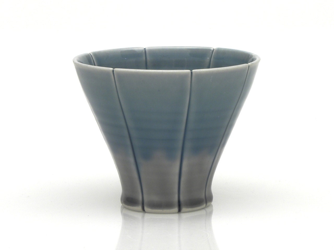 Blue and Grey Strip Cocktail Glass