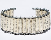 Paper Bead Jewelry- Italian Upcycled Paper Bead Bracelet Cuff