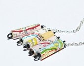 Paper Bead Jewelry- U.S. Road Atlas Map Bead Necklace