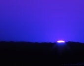 Moon Photos -Moonrise -Cobalt Blue -Night Sky -Modern Art -Minimalist Art -Photography Gift -Colorado Fine Art Photography -5x7 Print