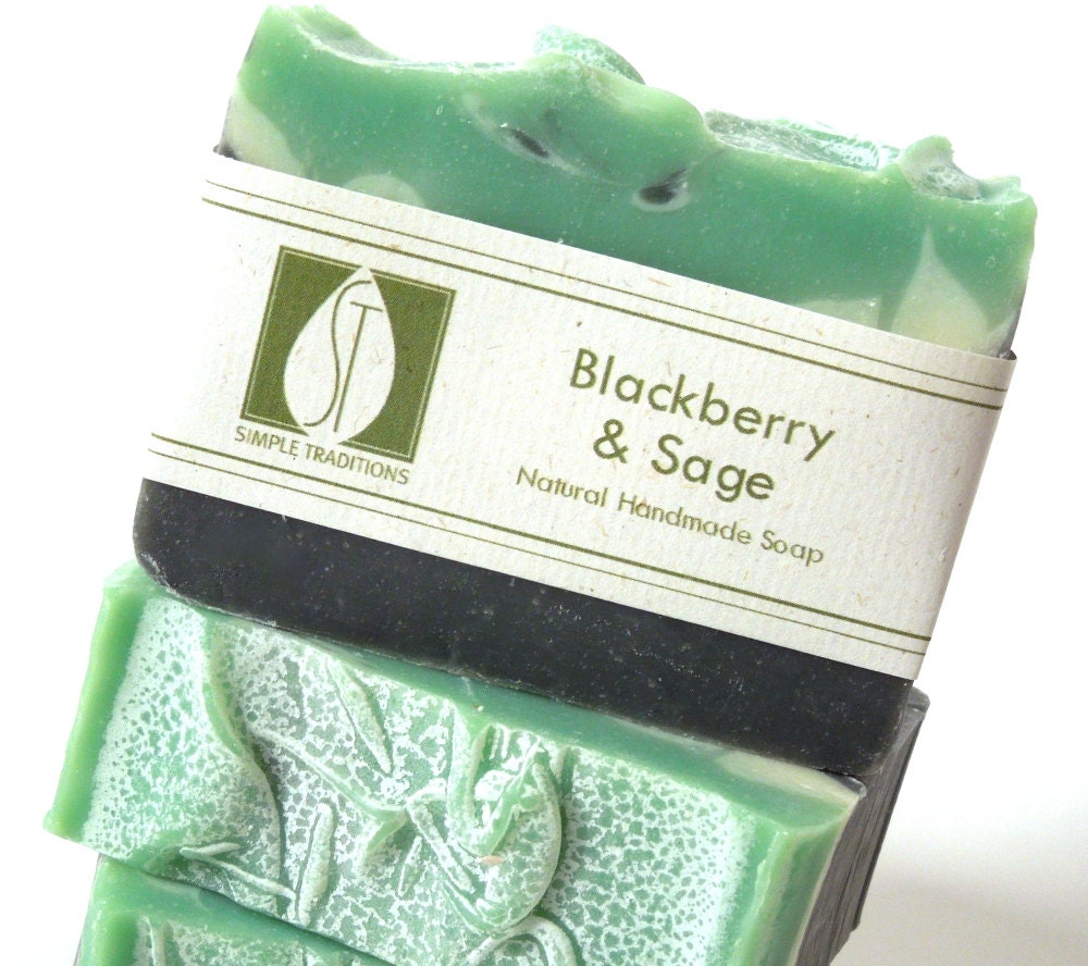 Blackberry and Sage Soap Bar - Vegan - Cold Process - Handmade