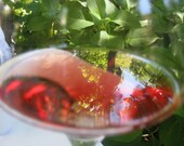 Reflections Notecard ..... a glass of wine photographed (5 x 7 card)