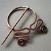 Wandering Circle Copper Celtic Penannular Brooch Fibula Pin - Scarf Pin - Shawl Pin - Closure
