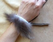 Fur bracelet - Real chocolate brown fisher fur bracelet or anklet
