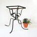 Vintage Wrought Iron Side Table - Outdoor - Indoor - Small Table - Leaves