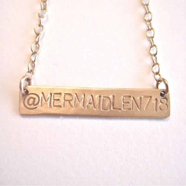 Twitter Necklace - 'Tweet Me" in Gold
