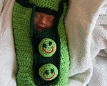 Olivia Grace Nolan Collection Infant Cocoon Nursing Wrap Three Peas in a Pod and Beanie set