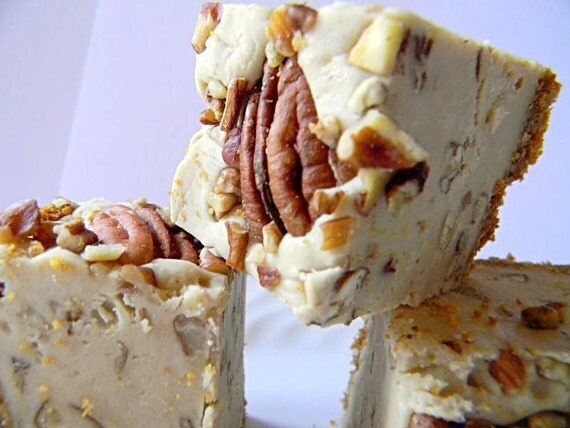 Julie's Fudge - PECAN Pie with Graham Cracker Crust & Pure Vermont Maple Syrup and tons of Pecan Goodness - 6 Pieces (OVER 1/2 pound)