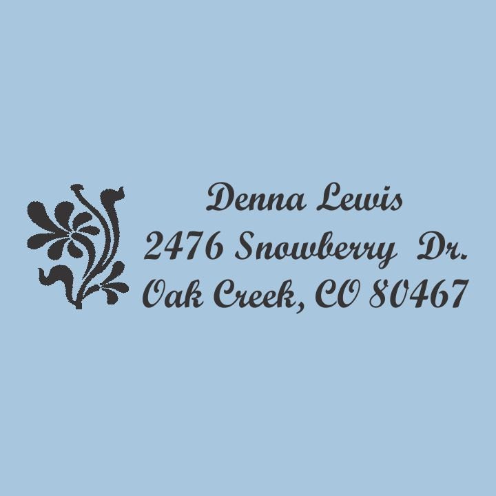 Custom Self Inking Stamp Denna Lewis Design 200-016