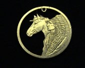 BRAND NEW - Sacajawea Dollar - Cut Coin Jewelry - w Native American Chief in full Head Dress and Horse  - 2012 - 1st CUT