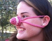 Pretty in Pink Nose Warmer, Girly, Tween, Teen, Woman, Crocheted, Nose Cozy, Nose Hat,