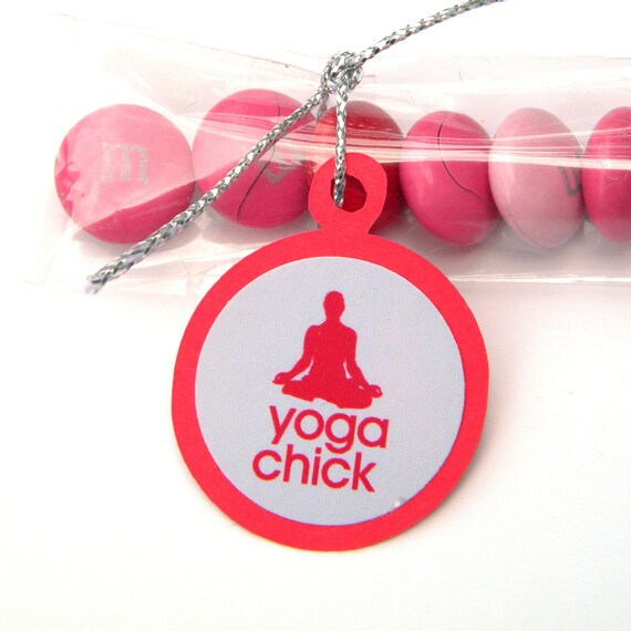 Yoga Chick Candy Favor Bags for Treats Favors, Set of 12, Red Il_570xn