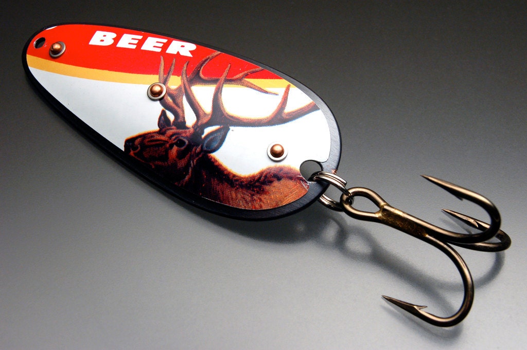 Vintage Schmidt Elk Beer Can Fishing Lure Original Recyclure Large