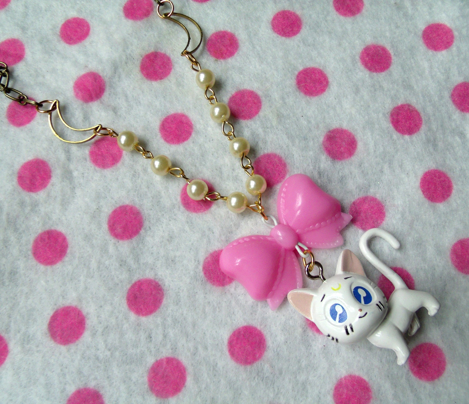 Sailor Moon Artemis Kitty Cat Necklace