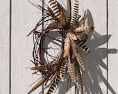 Fall Twig Wreath WILD TWIGS N FEATHERS Red Dogwood Wreath - Front Door Wreath