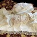 SALE Antique Bed Sheet & 2 Shams / Unused / Handmade Lace / Embroidered Red Blue