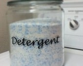 Detergent jar vinyl decal 1/2 gallon size