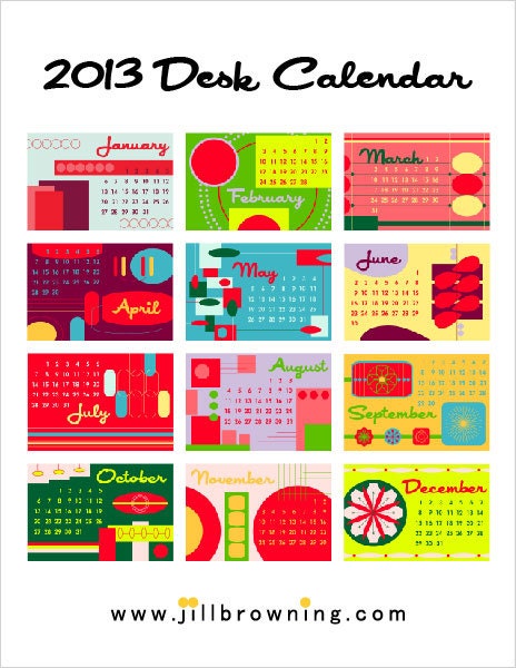 REFILL - desk calendar - 2013 - 4x6
