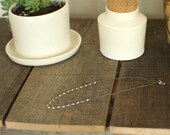 Freshwater Pearl Necklace, Delicate String of Pearls on Silver Chain,