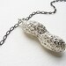 Real Peanut Necklace - silver peanut life size long necklace  FREE SHIPPING