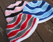 Wave Beanie Hat - You choose colors - Adult size