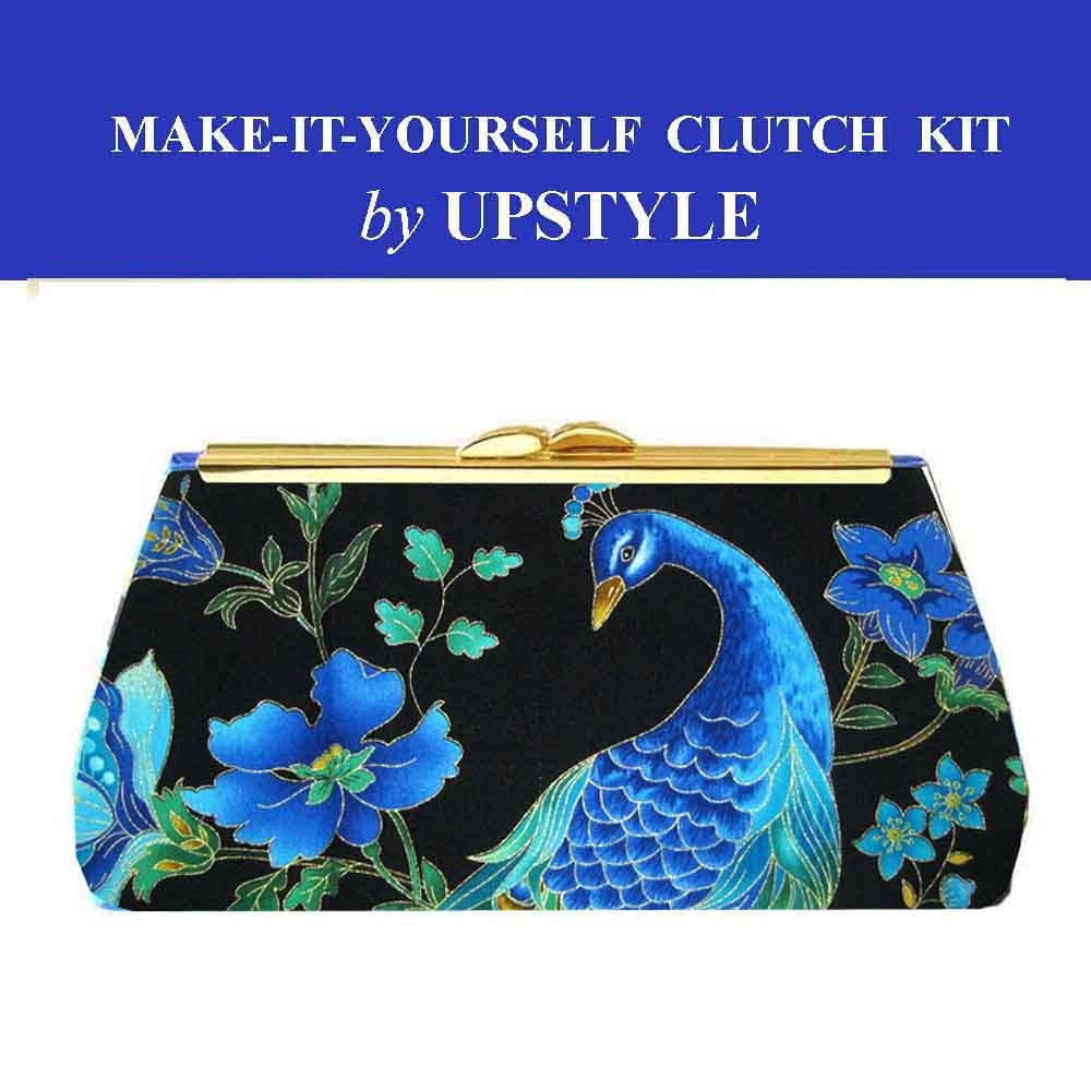 DIY Clutch Purse Kit - Peacock Motif - Make it Yourself