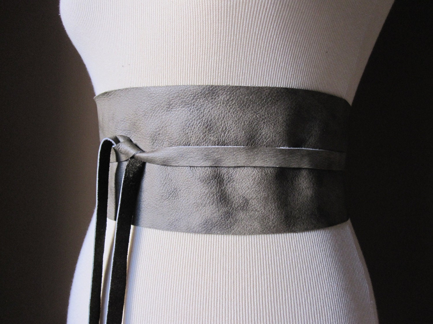 Sage - Leather Obi Belt