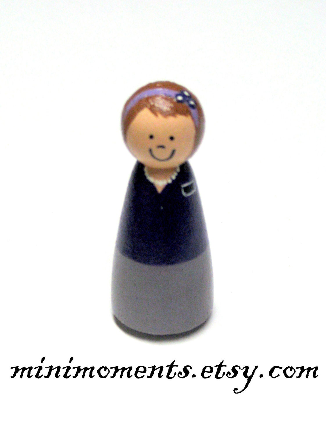 RESERVED for Janelle- LDS Missionary Ornament Wooden Peg doll