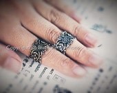 Theia Mid Finger Knuckle Ring -  American Made Brass - Made To Order - 2 Different Finishes