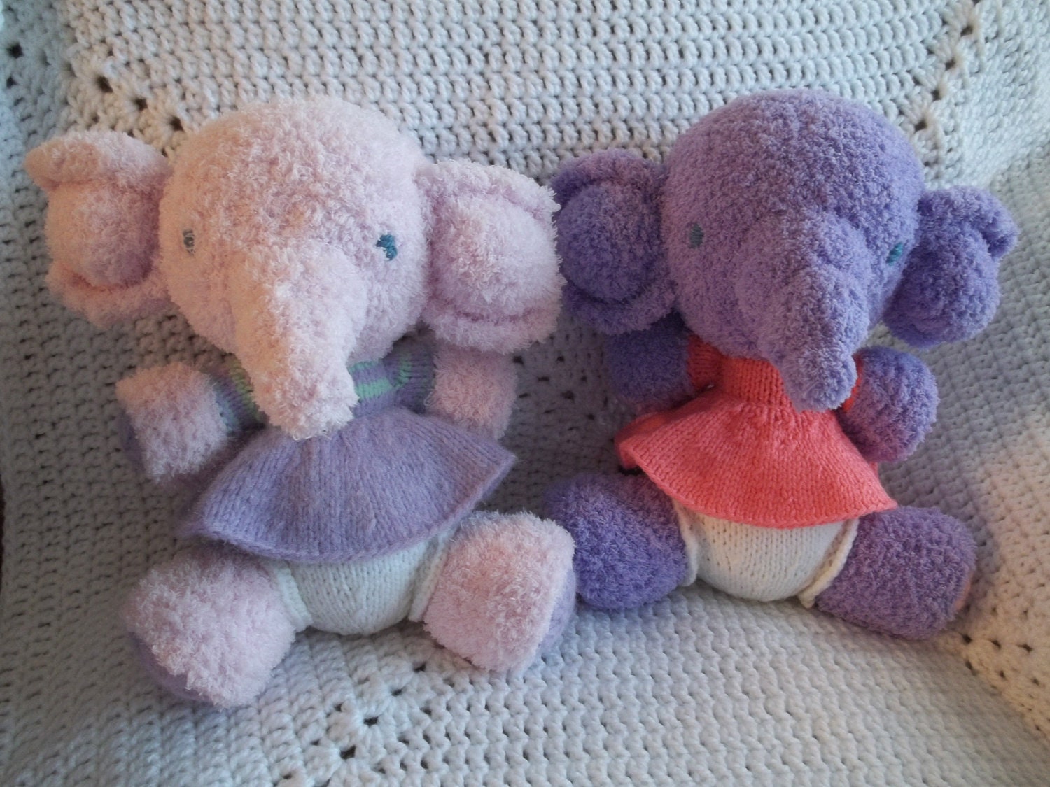 Elephant Stuffed Animal - Baptism Gift - Baby Shower