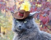 Puss in Boots Pet Hat - Wool Hand Felted Cat Costume