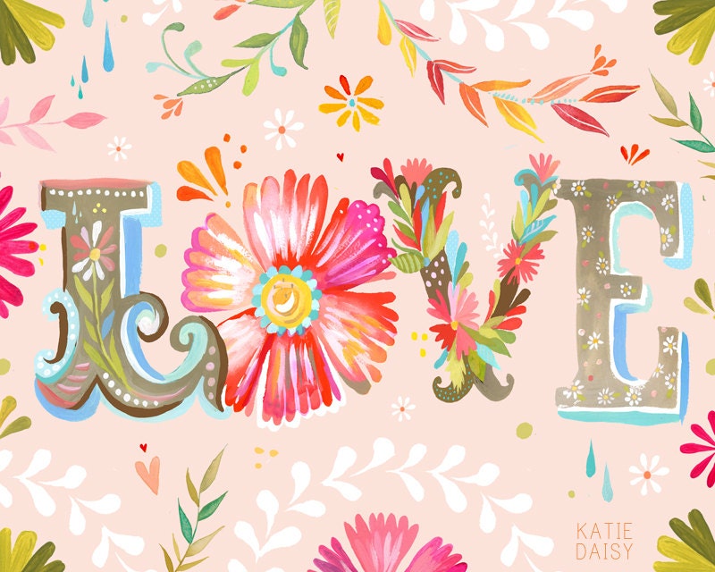 LOVE - horizontal- 8x10 print