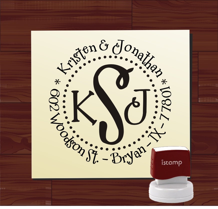 Custom SELF INKING stamp - Return Address Rubber Stamp - style MS5378- Personalized wedding or christmas gift