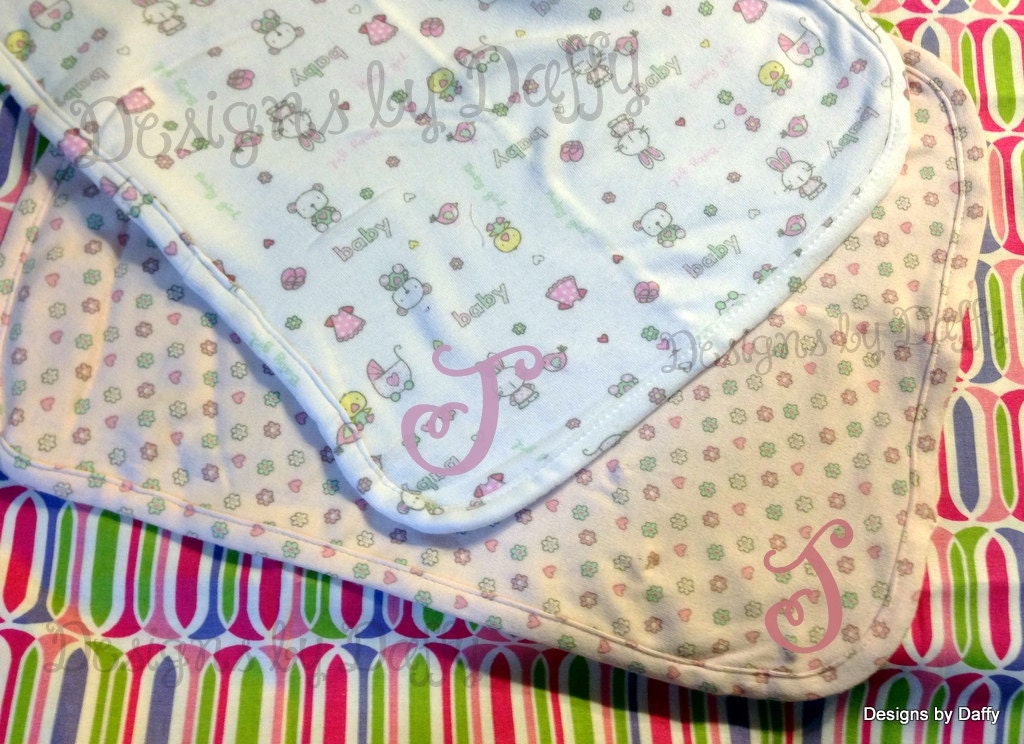 Personalized Burp Cloth Set