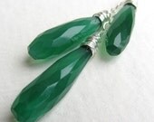 Green Onyx Necklace - Triple Drop
