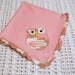 Owl Pink Baby Blanket