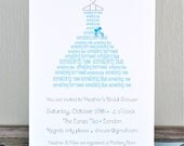 Bridal Shower Invitations . Bridal Shower Invites - Something Blue