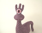 One Eyed Dragon Toy, Stuffed Animal Cyclops Plush by Adopt an Alien named Bertha