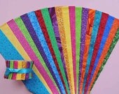 Jewel Tones Jelly Roll Quilt Strip Pack Cotton Quilting Fabric Die Cut No Dups