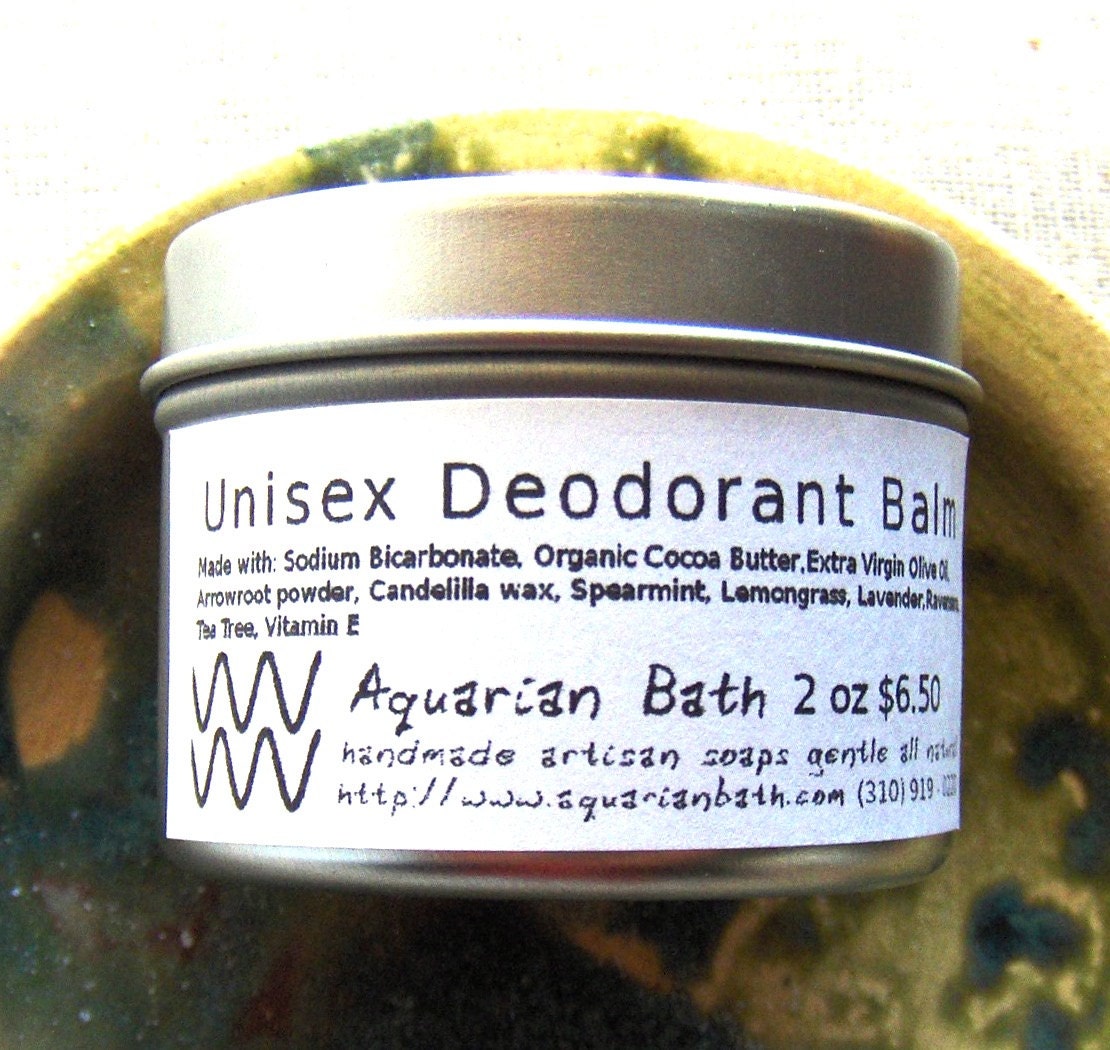 Unisex Deodorant Balm - Natural Deodorant - Organic Deodorant - Plastic Free - Vegan 2 oz