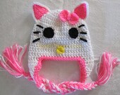 Pretty Kitty Crochet Hat - Baby Hat - Child's Hat