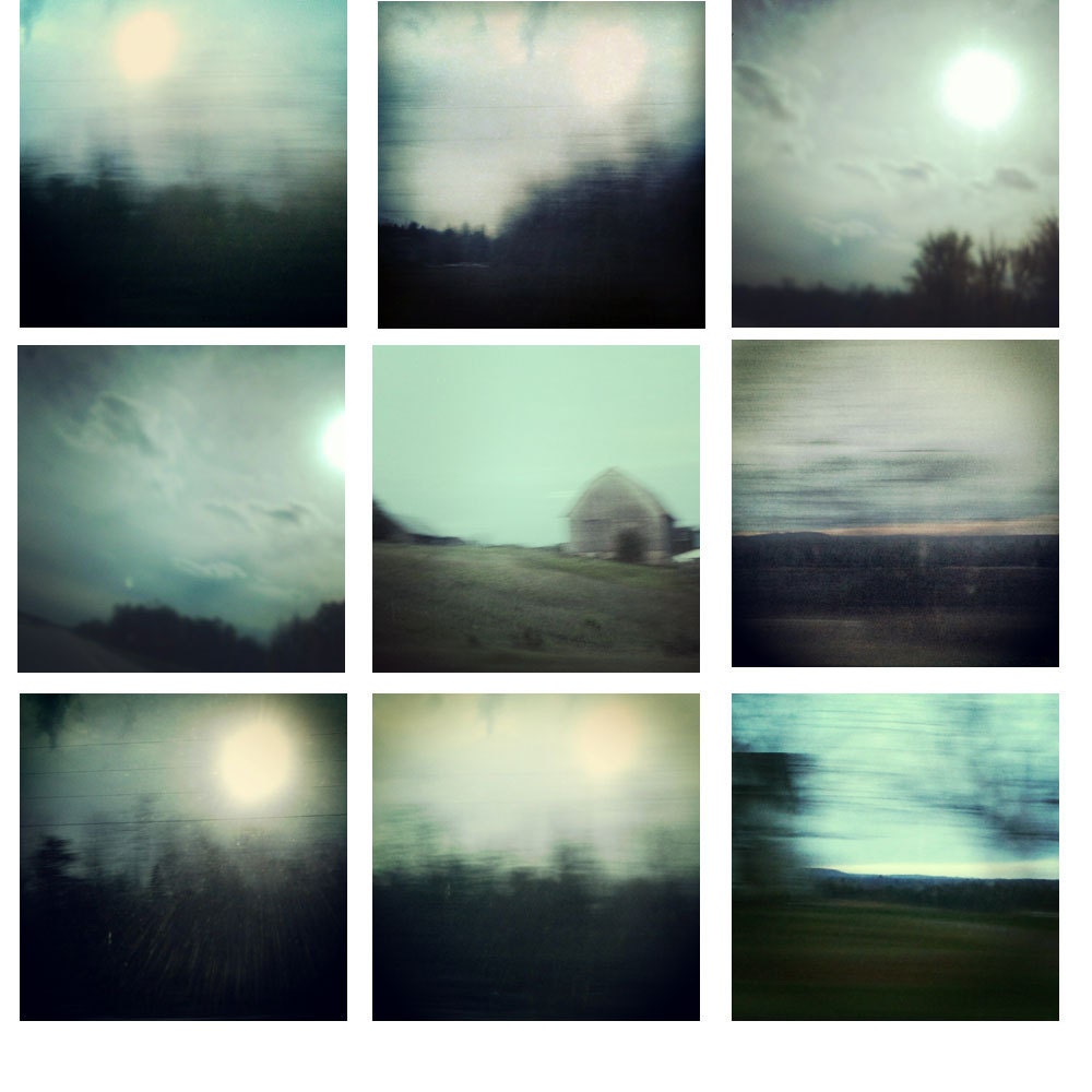 Collection of Landscapes - nine 5"x5" prints