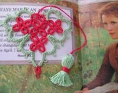 April Girl                    Tatted Heart Bookmark Tatting for love free shipping
