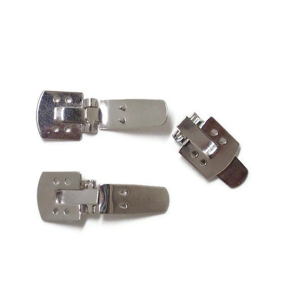 12 Metal Shoe Clips - 11mm x 21mm