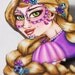 Day of the Dead Rapunzel Laser Cut Wood Brooch